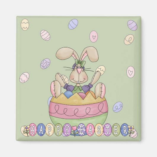 Happy Oaster Funny Bunny Magnet (Vorne)