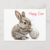 Happy Oaster - Funny Bunny mit Egg Delight Postkarte (Vorderseite)