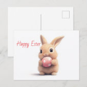 Happy Oaster - Funny Bunny mit Egg Delight Postkarte (Vorne/Hinten)