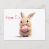 Happy Oaster - Funny Bunny mit Egg Delight Postkarte (Vorderseite)