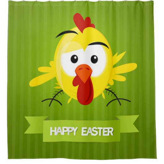 Happy Oaster Funny Chic Duschvorhang (Vorderseite)