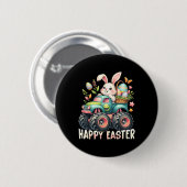 Happy Oaster Funny Construction Trucks Kids Bunny Button (Vorne & Hinten)