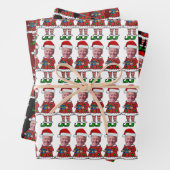 Happy Oaster Funny Joe Biden Elf Weihnachten Geschenkpapier Set (Beispiel)