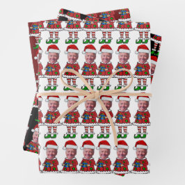 Happy Oaster Funny Joe Biden Elf Weihnachten Geschenkpapier Set