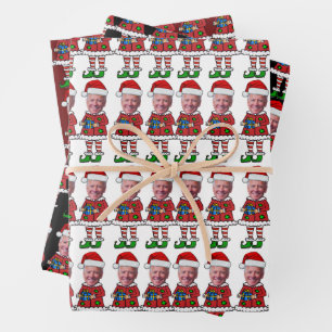 Happy Oaster Funny Joe Biden Elf Weihnachten Geschenkpapier Set