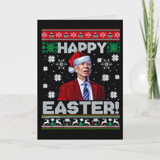 Happy Oaster Funny Joe Biden Weihnachten (Vorderseite)