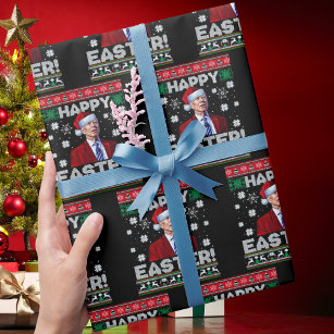Happy Oaster Funny Joe Biden Weihnachten Geschenkpapier