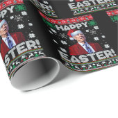 Happy Oaster Funny Joe Biden Weihnachten Geschenkpapier (Rolleneckpunkt)