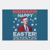 Happy Oaster Funny Joe Biden Weihnachten Geschenkpapier Set (Vorderseite 3)