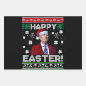 Happy Oaster Funny Joe Biden Weihnachten Geschenkpapier Set (Vorderseite)