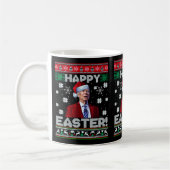 Happy Oaster Funny Joe Biden Weihnachten Kaffeetasse (Links)
