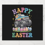 Happy Oaster Funny Monster Truck Crush Eggs Bierflaschenetikett (Einzelnes Label)