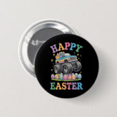 Happy Oaster Funny Monster Truck Crush Eggs Button (Vorne & Hinten)