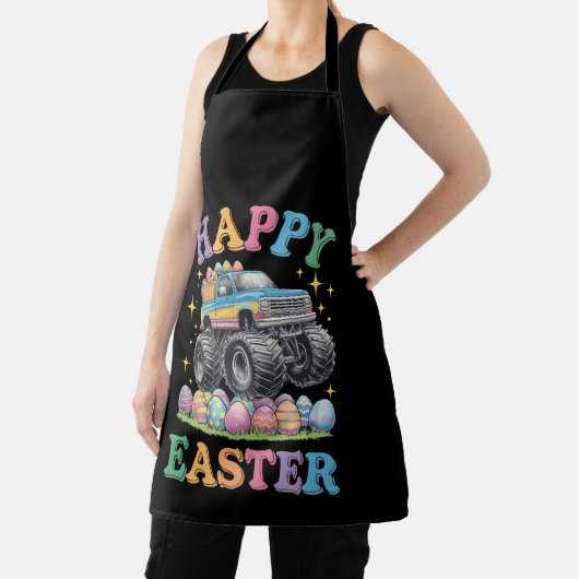 Happy Oaster Funny Monster Truck Crush Eggs Schürze (InSitu)