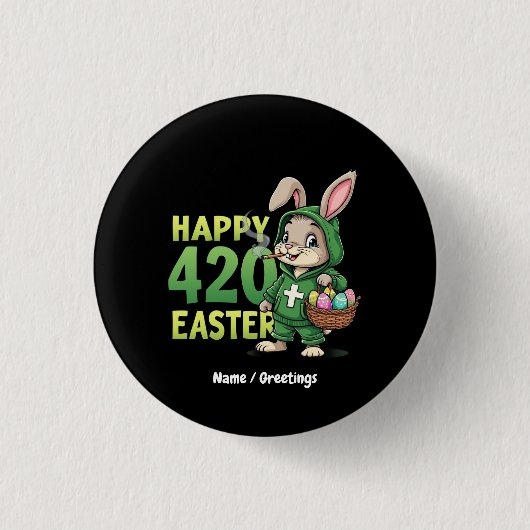 Happy Oaster Funny Osterfest Sonniges Design Lover Button (Vorderseite)