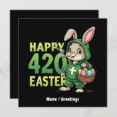 Happy Oaster Funny Osterfest Sonniges Design Lover Einladung (Vorne/Hinten)