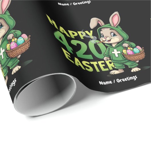 Happy Oaster Funny Osterfest Sonniges Design Lover Geschenkpapier (Rolleneckpunkt)