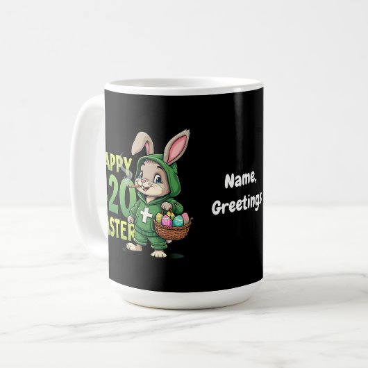 Happy Oaster Funny Osterfest Sonniges Design Lover Kaffeetasse (Vorderseite Links)