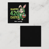 Happy Oaster Funny Osterfest Sonniges Design Lover Quadratische Visitenkarte (Vorne/Hinten)