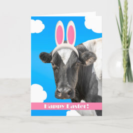 Happy Oaster für alle Funny Cow in den sonnigen Oh Feiertagskarte