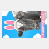 Happy Oaster für alle Funny Cow in den sonnigen Oh Rechteckiger Aufkleber (Vorderseite)