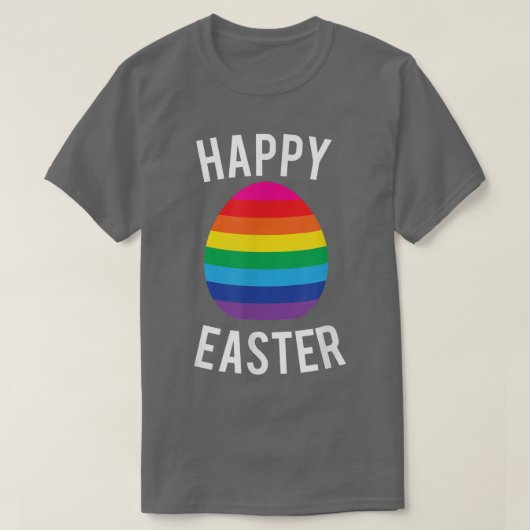 Happy Oaster Gay Pride Regenbogeneis Spaß T-Shirt (Design vorne)