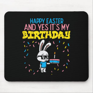 Happy Oaster Geburtstag Bunny Cake Bday Party Boys Mousepad