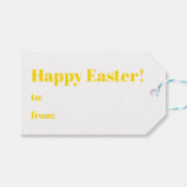 Happy Oaster gelb bis von der modernen Typografie Geschenkanhänger (Vorderseite (Horizontal))