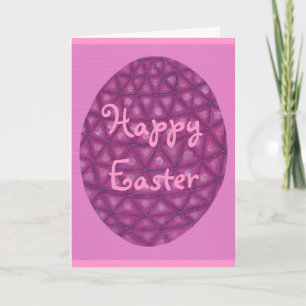 Happy Oaster, geometrische Ei - Grußkarten Feiertagskarte