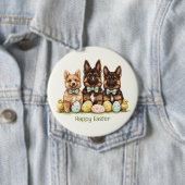 Happy Oaster German Shepherd Hogs Button (Beispiel)