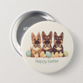 Happy Oaster German Shepherd Hogs Button (Vorne & Hinten)