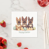 Happy Oaster German Shepherd Hogs Serviette (Beispiel)
