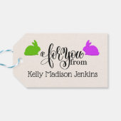 Happy Oaster Geschenkanhänger (Rückseite Horizontal)