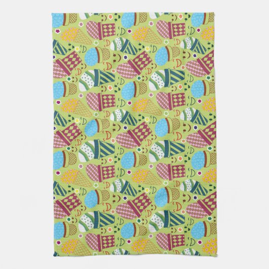 Happy Oaster Geschirrtuch (Vertikal)