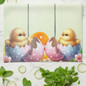 Happy Oaster Geschirrtuch (Gefaltet)