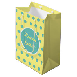 Happy Oaster Gift Bag (Pastellgelb & Aqua) Mittlere Geschenktüte