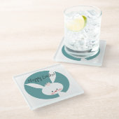 Happy Oaster Glasuntersetzer (Schrägansicht)