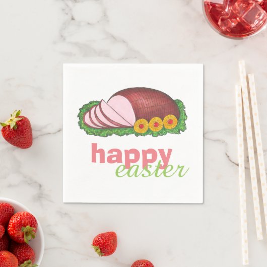 Happy Oaster Glazed Sliced Ham Dinner Serviette (Beispiel)