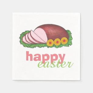 Happy Oaster Glazed Sliced Ham Dinner Serviette