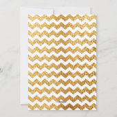 Happy Oaster | Glitzer Gold Foto Feiertagskarte (Rückseite)