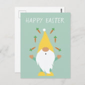 Happy Oaster Gnome Juggling Carrots Postkarte (Vorne/Hinten)