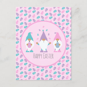 Happy Oaster Gnome Juggling Ostereier Postkarte