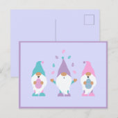 Happy Oaster Gnome Juggling Ostereier Postkarte (Vorne/Hinten)