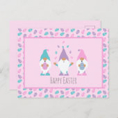 Happy Oaster Gnome Juggling Ostereier Postkarte (Vorne/Hinten)