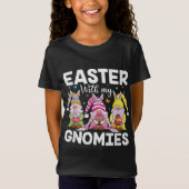 Happy Oaster Gnome mit Bunny Oars Ei Jagen Ee T-Shirt (Vorderseite)