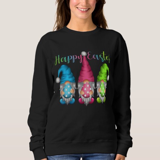 Happy Oaster Gnomes Ei Jagen für Männer Frauen Kin Sweatshirt (Vorderseite)