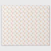 Happy Oaster - Gold Bunny's Muster Geschenkpapier (Flach)