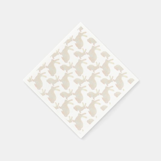 Happy Oaster - Gold Bunny's Muster Serviette (Ecke)