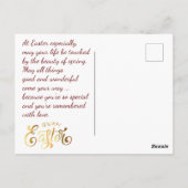 Happy Oaster Gold Eggs personalisieren Postkarte (Rückseite)