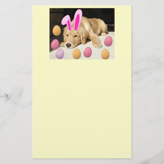 Happy Oaster Golden Retriever Briefpapier (Vorderseite)
